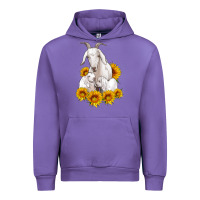Tulip goat family with sunflowers Urban Hoodie - Artiststas