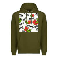 Bookworm Seamless Pattern Premium Hoodie | Teevron