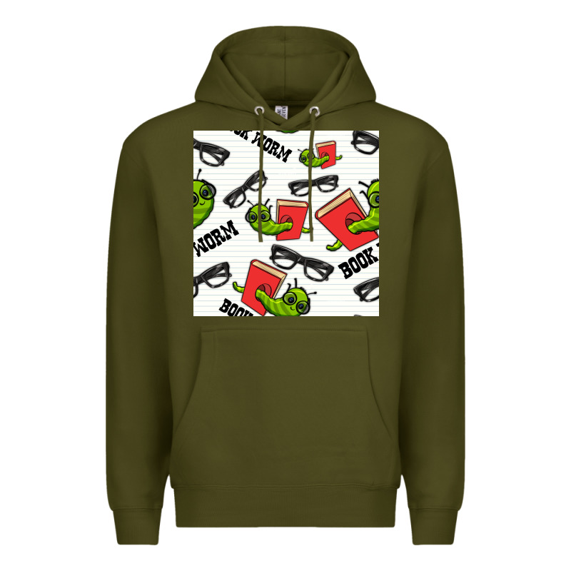 Bookworm Seamless Pattern Premium Hoodie by BundleAndBundleShop | Teevron