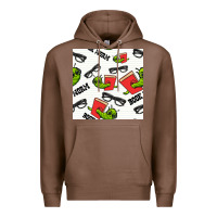 Chestnut bookworm seamless pattern Premium Hoodie - BundleAndBundleShop