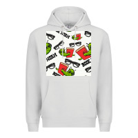 Dove Grey bookworm seamless pattern Premium Hoodie - BundleAndBundleShop