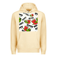 Pina Colada bookworm seamless pattern Premium Hoodie - BundleAndBundleShop