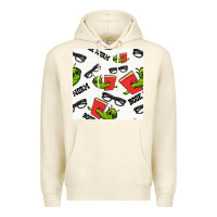 Sandshell bookworm seamless pattern Premium Hoodie - BundleAndBundleShop