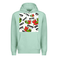 Seafoam bookworm seamless pattern Premium Hoodie - BundleAndBundleShop