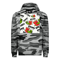 Slate Camo bookworm seamless pattern Premium Hoodie - BundleAndBundleShop