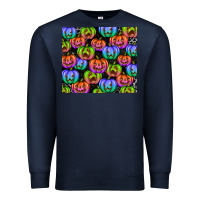 Navy Halloween Pumpkins Premium Sweatshirt - texasbilliewilder