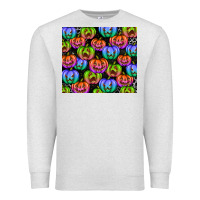 Oatmeal Heather Halloween Pumpkins Premium Sweatshirt - texasbilliewilder