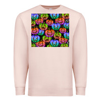 Pale Pink Halloween Pumpkins Premium Sweatshirt - texasbilliewilder