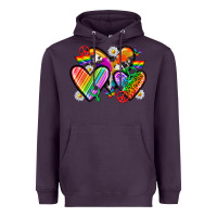Plum pride hearts Heavyweight Hoodie - texasbilliewilder