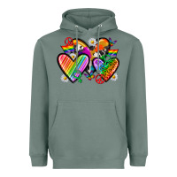 Sage pride hearts Heavyweight Hoodie - texasbilliewilder