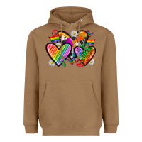 Toasted Coconut pride hearts Heavyweight Hoodie - texasbilliewilder