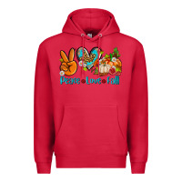 Cardinal peace love fall ado Premium Hoodie - AdoDesignShop