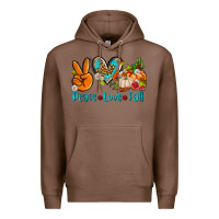 Chestnut peace love fall ado Premium Hoodie - AdoDesignShop