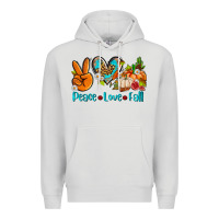Dove Grey peace love fall ado Premium Hoodie - AdoDesignShop