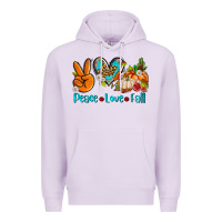 Lilac peace love fall ado Premium Hoodie - AdoDesignShop