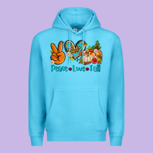Peace Love Fall Ado Premium Hoodie Designed By Adodesignshop