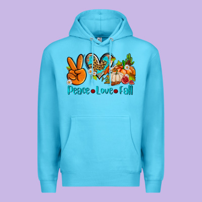 Peace Love Fall Ado Premium Hoodie Designed By Adodesignshop