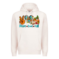 Pale Pink peace love fall ado Premium Hoodie - AdoDesignShop