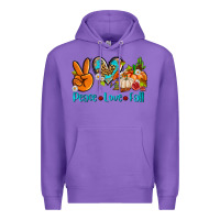 Purple peace love fall ado Premium Hoodie - AdoDesignShop