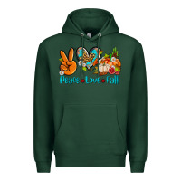 Sports Green peace love fall ado Premium Hoodie - AdoDesignShop