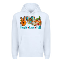 White peace love fall ado Premium Hoodie - AdoDesignShop