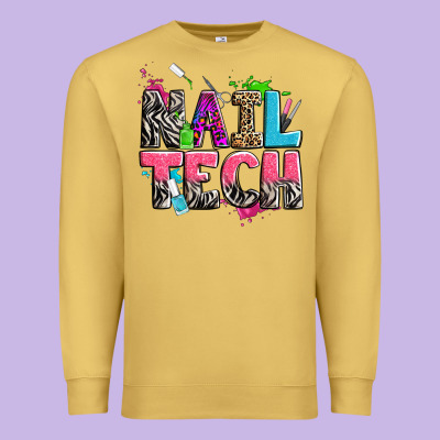 Nail Tech Premium Sweatshirt Designed By Zillion Design Studio