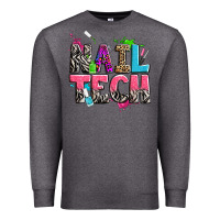 Charcoal Heather nail tech Premium Sweatshirt - Zillion Design Studio