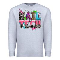 Heather Grey nail tech Premium Sweatshirt - Zillion Design Studio