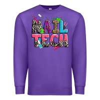 Purple nail tech Premium Sweatshirt - Zillion Design Studio