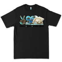 Black peace love polar bear Premium Tee - LillyAllenDesigns