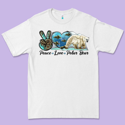 Peace Love Polar Bear Premium Tee Designed By Lillyallendesigns