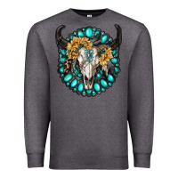 Charcoal Heather gamestone with bull skull Premium Sweatshirt - RanaPortraitStore
