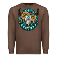 Chestnut gamestone with bull skull Premium Sweatshirt - RanaPortraitStore