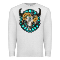Oatmeal Heather gamestone with bull skull Premium Sweatshirt - RanaPortraitStore