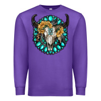 Purple gamestone with bull skull Premium Sweatshirt - RanaPortraitStore