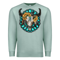 Seafoam gamestone with bull skull Premium Sweatshirt - RanaPortraitStore