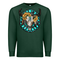 Sports Green gamestone with bull skull Premium Sweatshirt - RanaPortraitStore