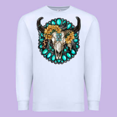 Gamestone With Bull Skull Premium Sweatshirt Designed By Ranaportraitstore