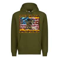 Army Green westerm usa army boots Premium Hoodie - Artiststas