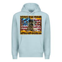 Blue Mist westerm usa army boots Premium Hoodie - Artiststas