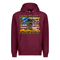 Burgundy westerm usa army boots Premium Hoodie - Artiststas