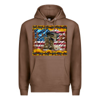 Chestnut westerm usa army boots Premium Hoodie - Artiststas