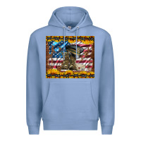 Colony Blue westerm usa army boots Premium Hoodie - Artiststas