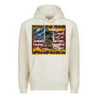 Oatmeal Heather westerm usa army boots Premium Hoodie - Artiststas