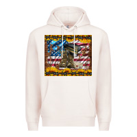 Pale Pink westerm usa army boots Premium Hoodie - Artiststas