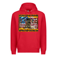 Red westerm usa army boots Premium Hoodie - Artiststas
