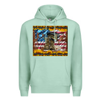 Seafoam westerm usa army boots Premium Hoodie - Artiststas