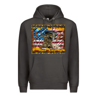 Smoke westerm usa army boots Premium Hoodie - Artiststas