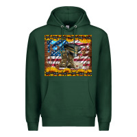 Sports Green westerm usa army boots Premium Hoodie - Artiststas