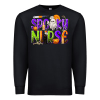 Black Halloween Spooky Nurse Premium Sweatshirt - texasbilliewilder